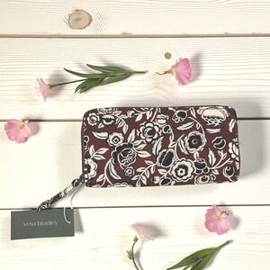 Vera Bradley Continental Wallet Cinnamon Floral | NWT | RFID Zip Around